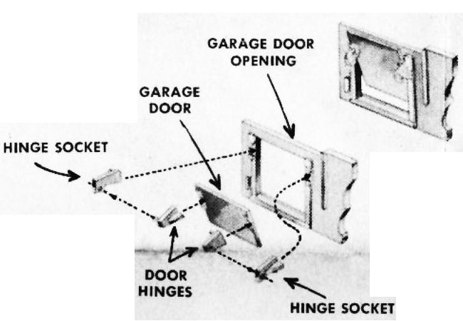 Figure #1 Colonial House Colonial House Garage Door Wall Assembly Hinges Sockets
