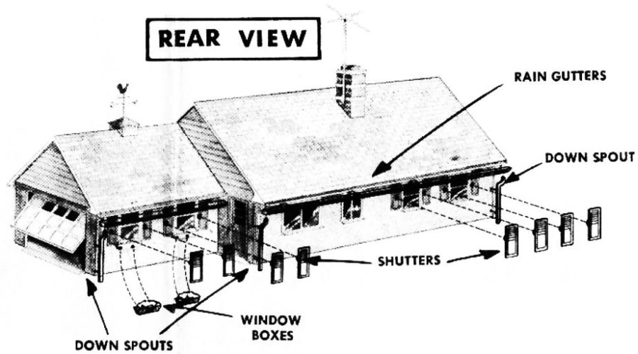 Figure #5 Ranch House Patio Roof Support Column Flood Light Globe Fixture