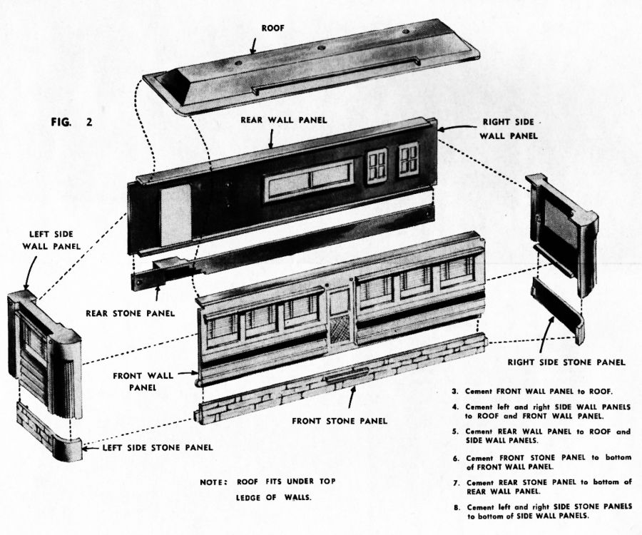 Figure #2 Front Left Right Stone Panels Roof