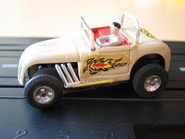 Aurora Model Motoring Tan Hot Rod TJet Slot Car