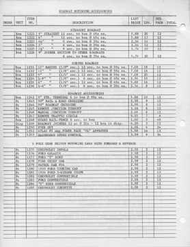 Atlas 1962 Slot Car Flyer Page Two