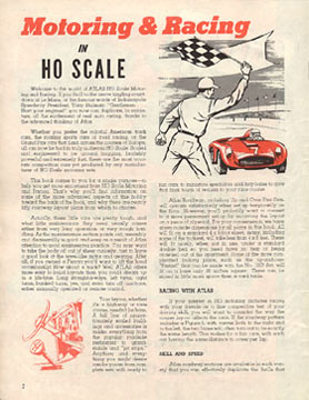 Atlas 1964 Slot Car Layout Manual Page Two