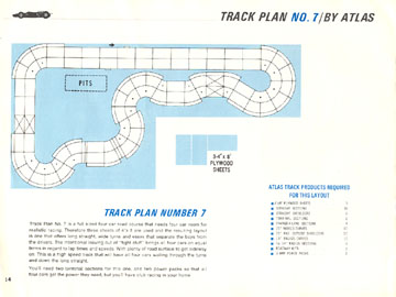 Atlas 1966 Slot Car Road Course Layout Manual Page Fourteen