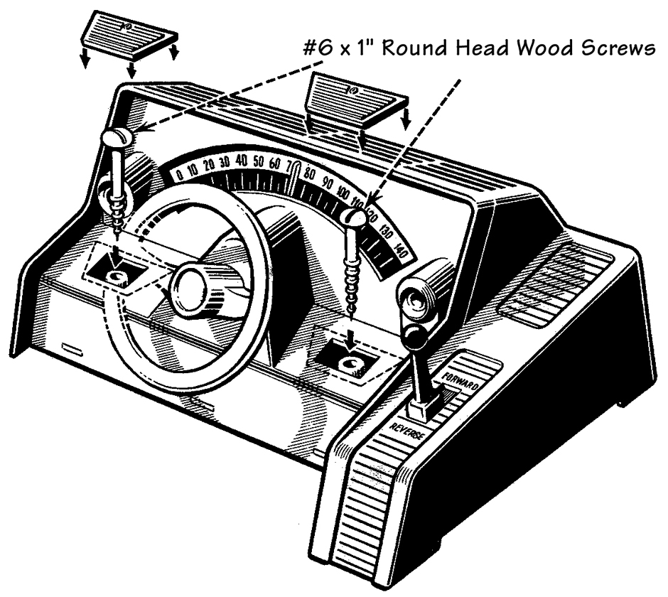 Atlas HO Scale Slot Car Dashboard Speed Control Schematic