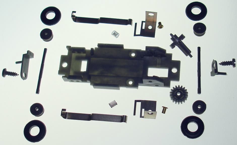 Atlas HO Scale Slot Car Chassis Exploded View