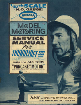 1963 Aurora Model Motoring Thunderjet 500 Service Manual Page 01