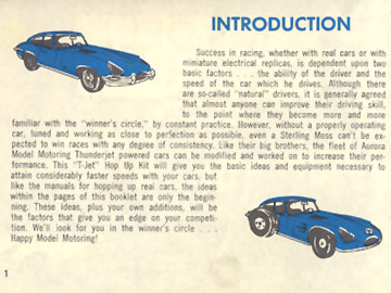 1964 Aurora Model Motoring Thunderjet 500 Hop Up Hints Page 01
