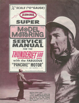 1963 Aurora Super Model Motoring Thunderjet 500 Service Manual Front Cover