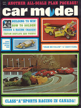 Car Model July 1964 Vintage Slot Car Racing Magazine