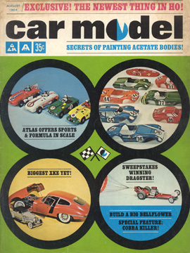 Car Model August 1964 Vintage Slot Car Racing Magazine