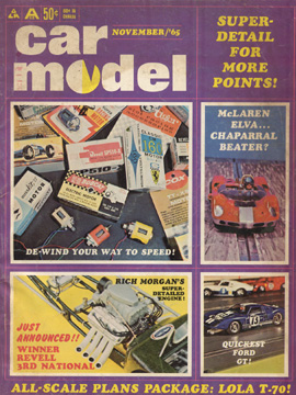 Car Model November 1965 Vintage Slot Car Racing Magazine