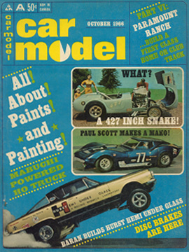 Car Model October 1966 Vintage Slot Car Racing Magazine