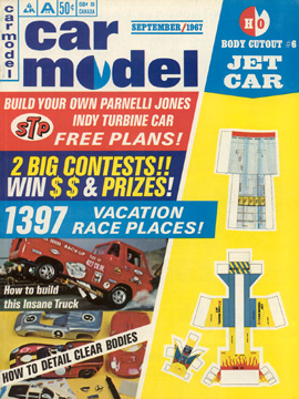 Car Model September 1967 Vintage Slot Car Racing Magazine