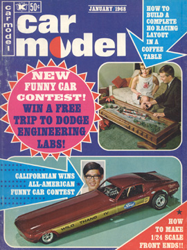 Car Model January 1968 Vintage Slot Car Racing Magazine