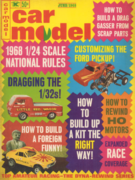 Car Model June 1968 Vintage Slot Car Racing Magazine