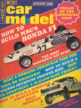Car Model August 1968 Vintage Slot Car Racing Magazine
