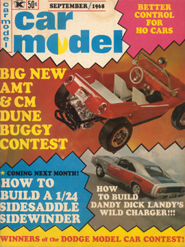 Car Model September 1968 Vintage Slot Car Racing Magazine