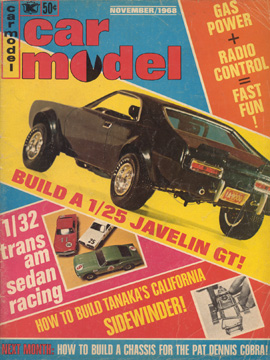 Car Model November 1968 Vintage Slot Car Racing Magazine