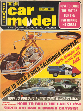 Car Model December 1968 Vintage Slot Car Racing Magazine