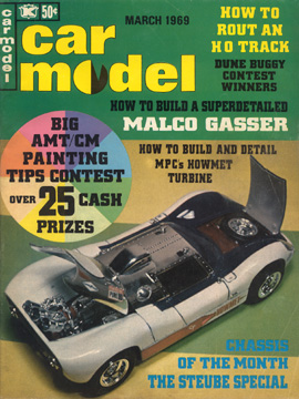 Car Model March 1969 Vintage Slot Car Racing Magazine