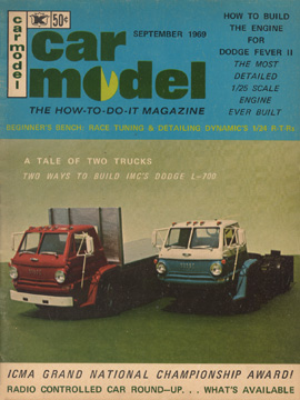 Car Model September 1969 Vintage Slot Car Racing Magazine